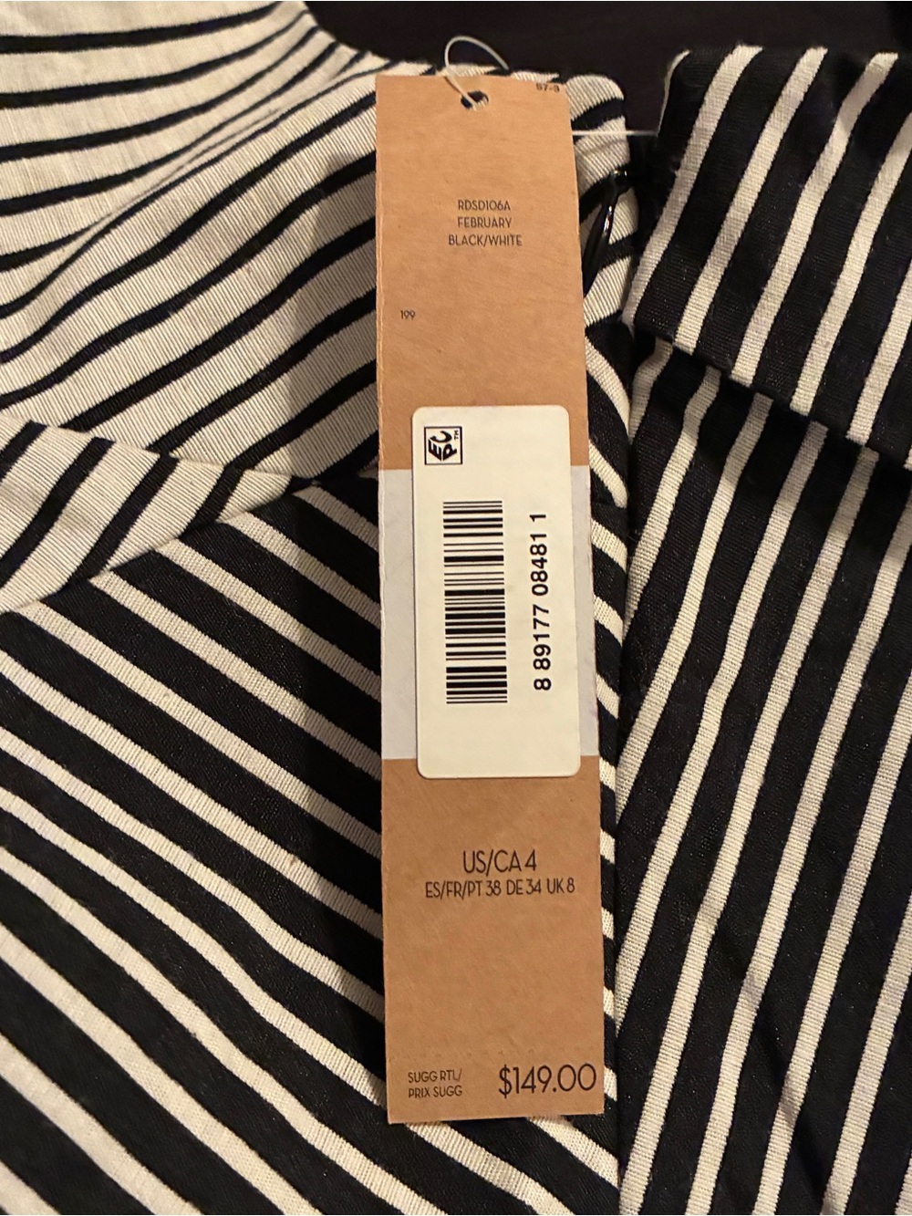 NWT RACHEL RACHEL ROY STRIPE CUTOUT SHEATH DRESS SIZE 4 - Picture 12 of 16